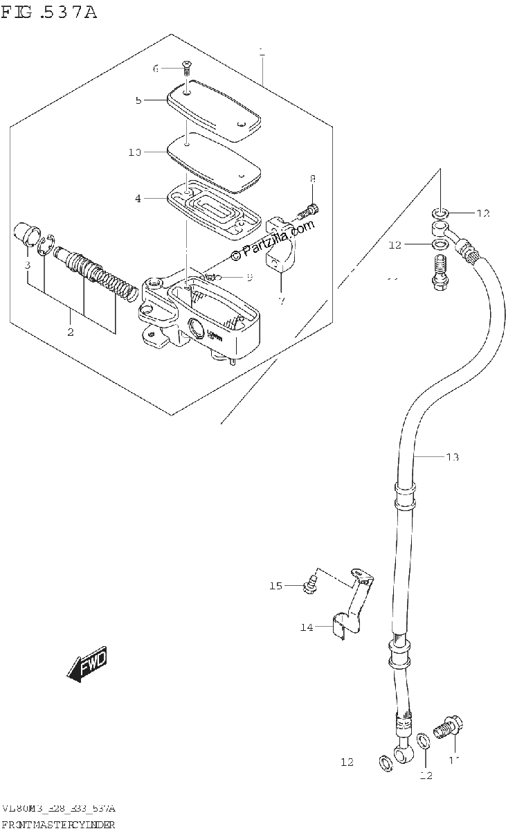 Diagrama de FRONT MASTER CYLINDER