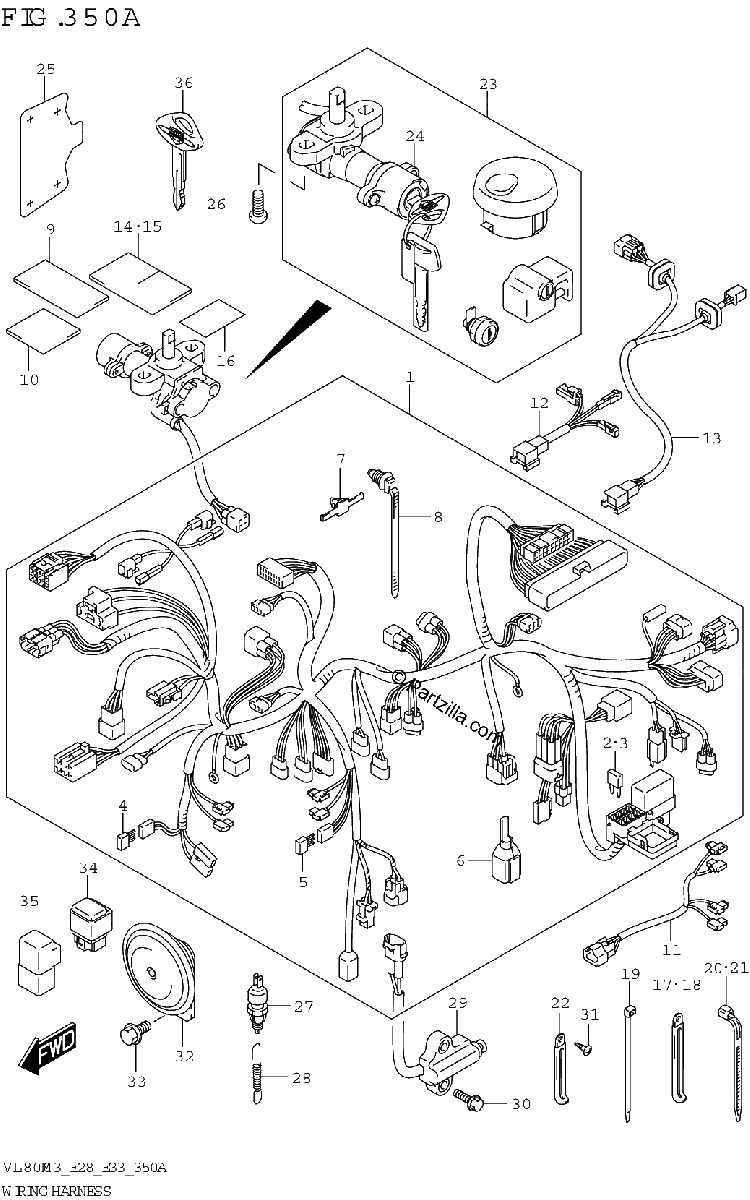 Diagrama de WIRING HARNESS