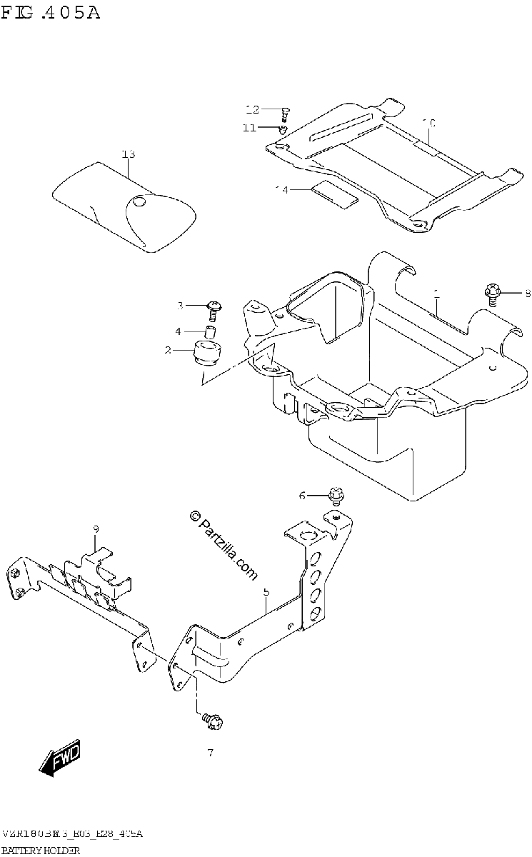Diagrama de BATTERY HOLDER