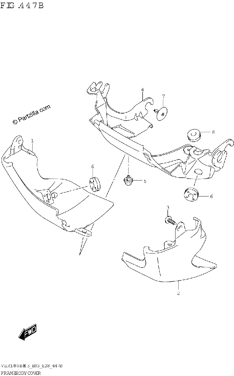 Diagrama de FRAME BODY COVER