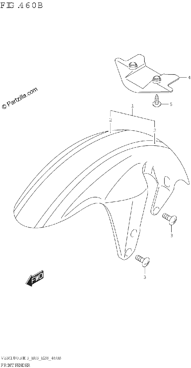 Diagrama de FRONT FENDER AV4