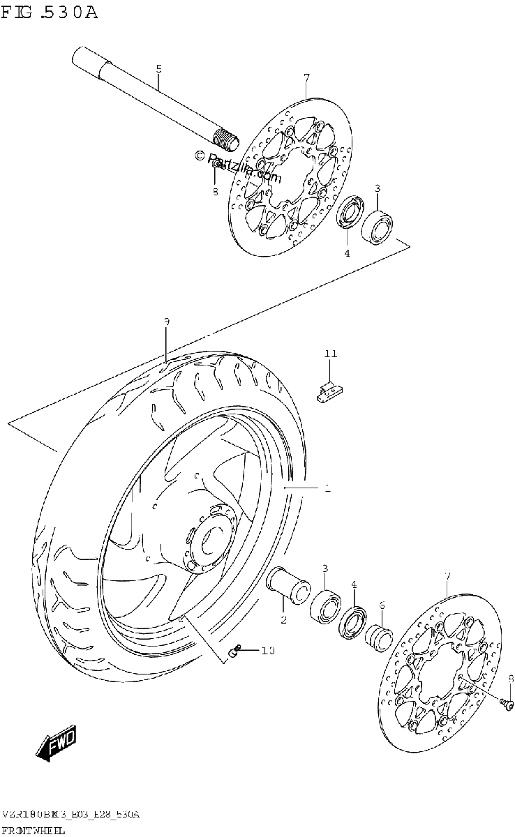 Diagrama de FRONT WHEEL