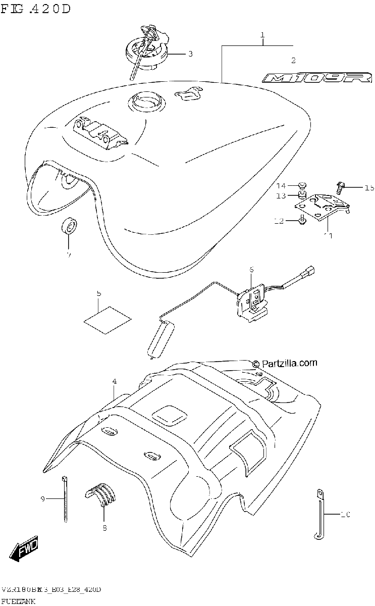 Diagrama de FUEL TANK E03 E28 AV4