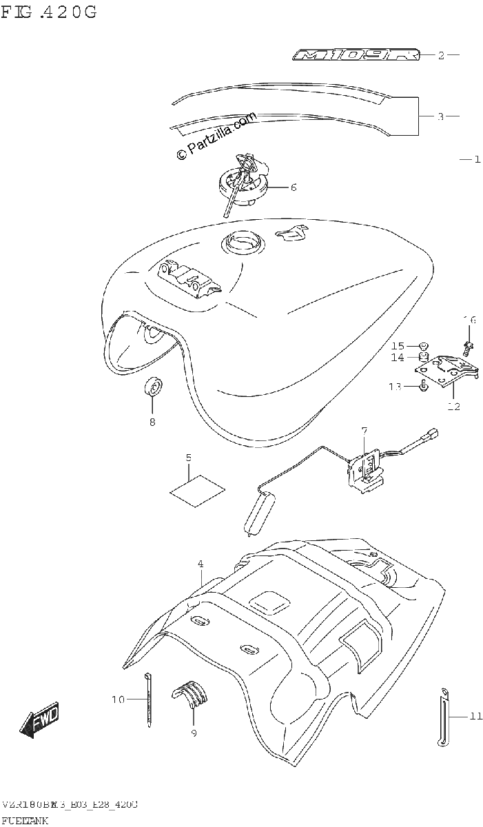 Diagrama de FUEL TANK E33 KEL