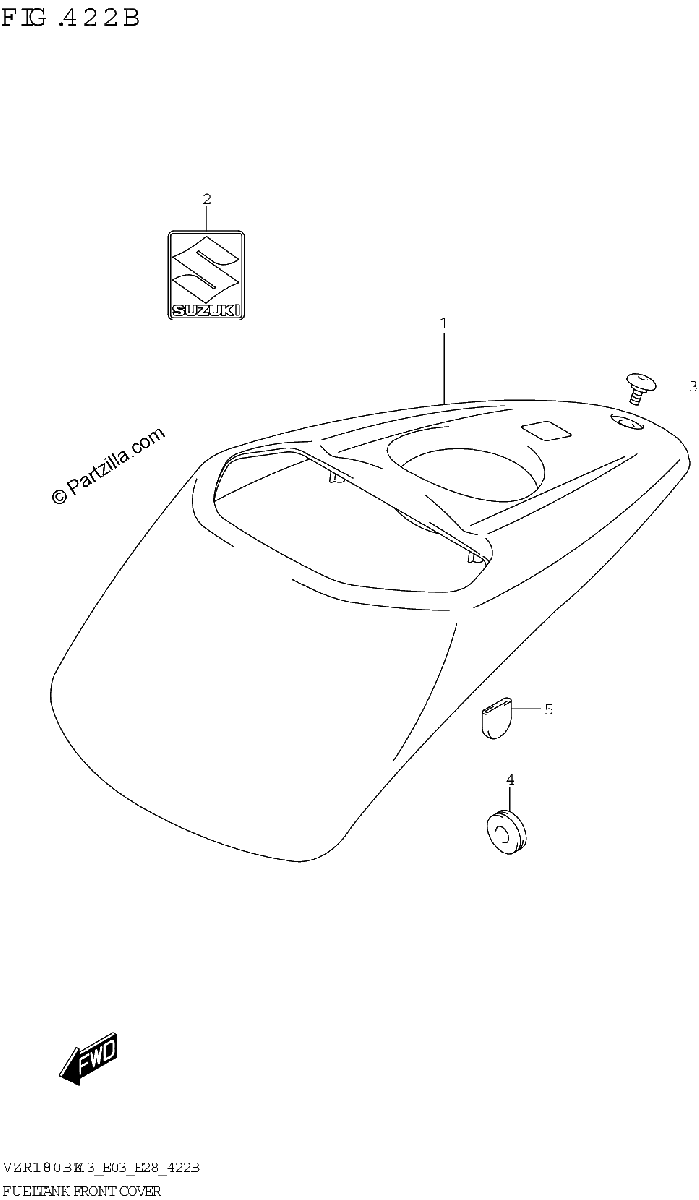 Diagrama de FUEL TANK FRONT COVER