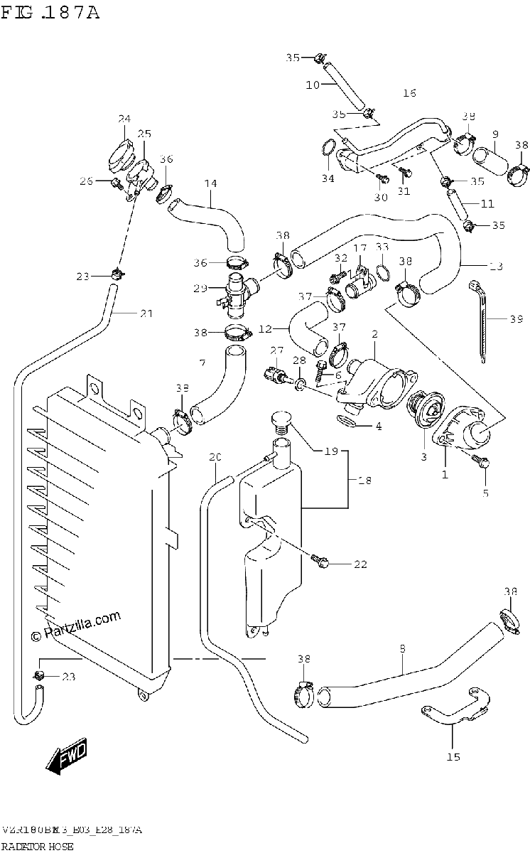 Diagrama de RADIATOR HOSE