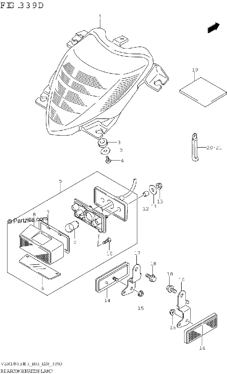 Diagrama de REAR COMBINATION LAMP