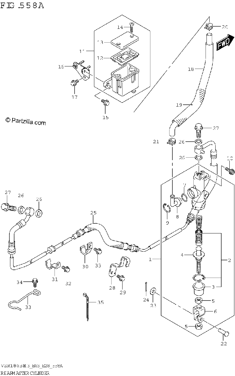 Diagrama de REAR MASTER CYLINDER