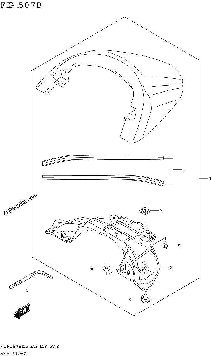 Diagrama de SEAT TAIL BOX AV4