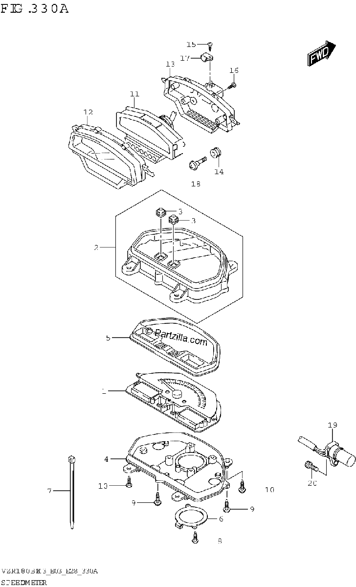 Diagrama de SPEEDOMETER E28