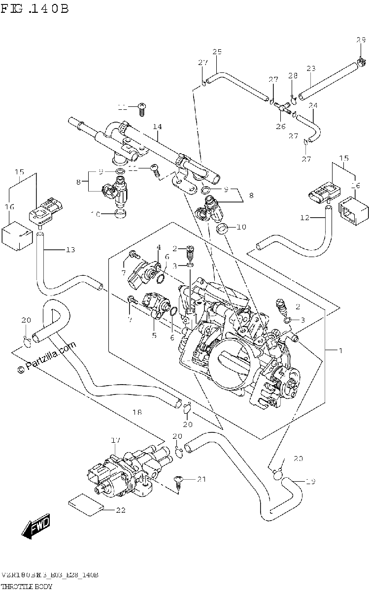 Diagrama de THROTTLE BODY E33