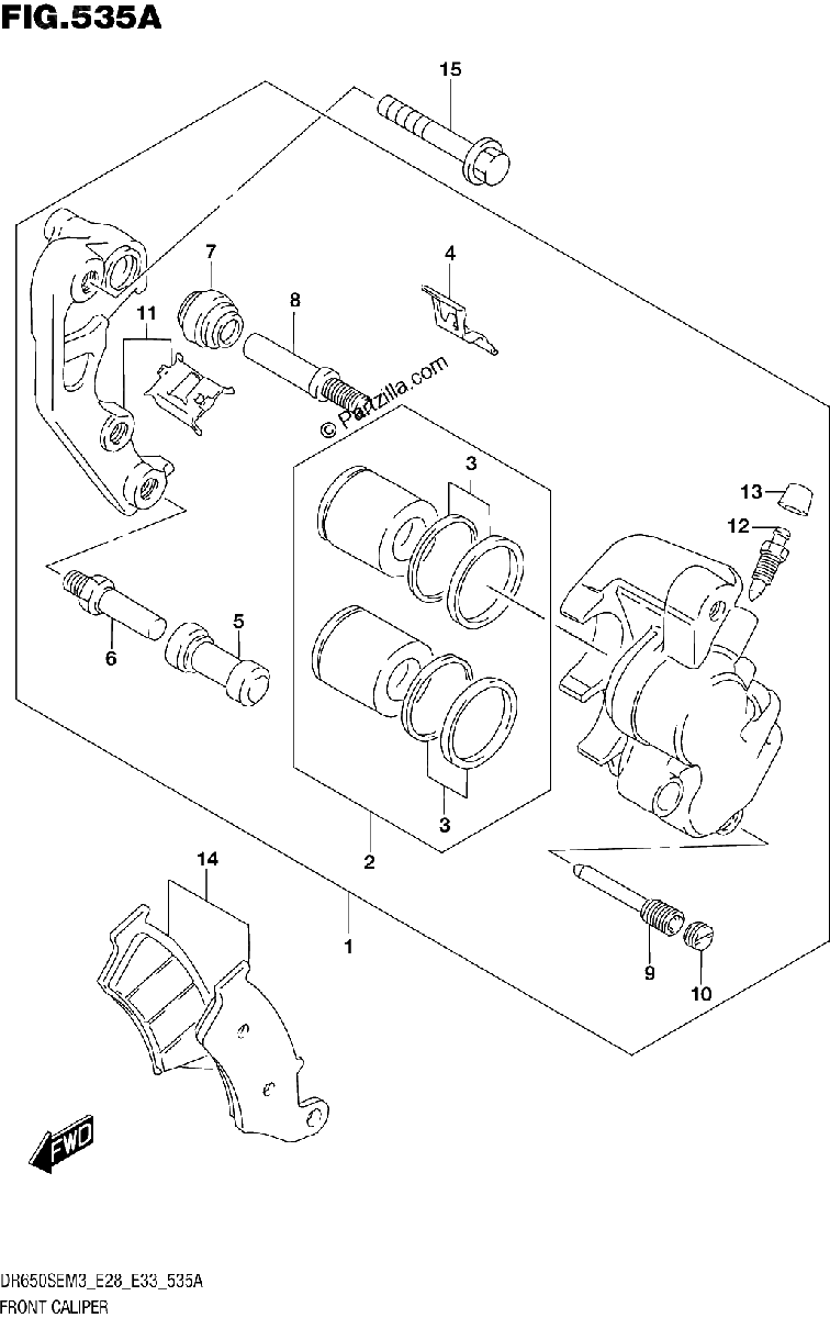 Diagrama de FRONT CALIPER