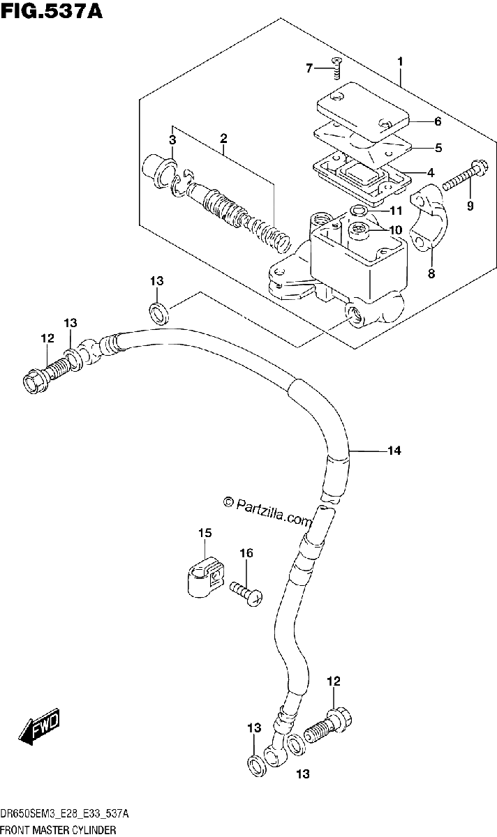Diagrama de FRONT MASTER CYLINDER