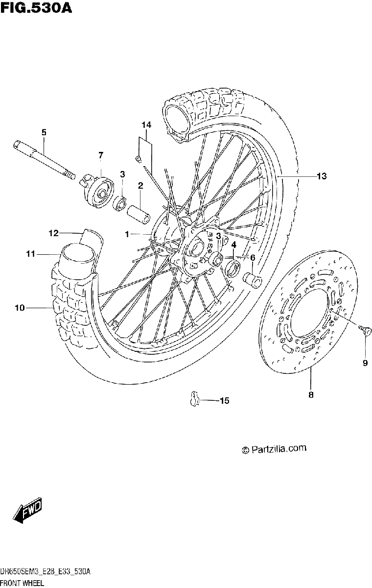 Diagrama de FRONT WHEEL