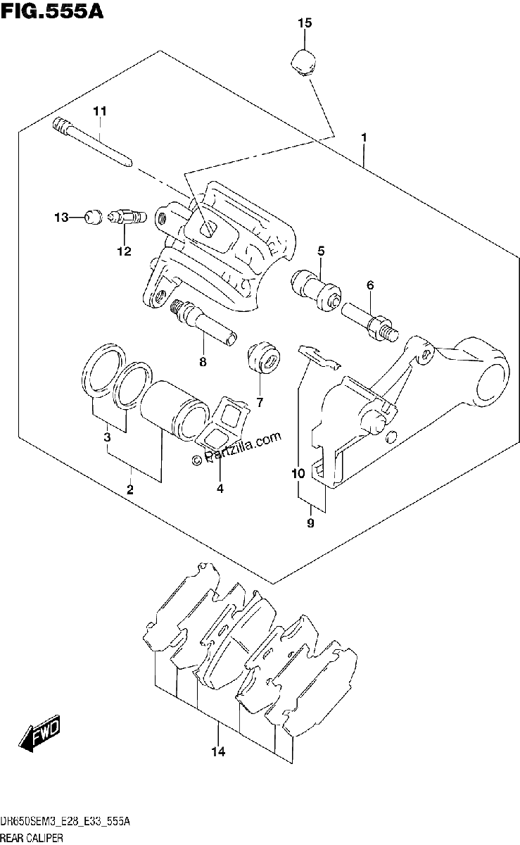 Diagrama de REAR CALIPER