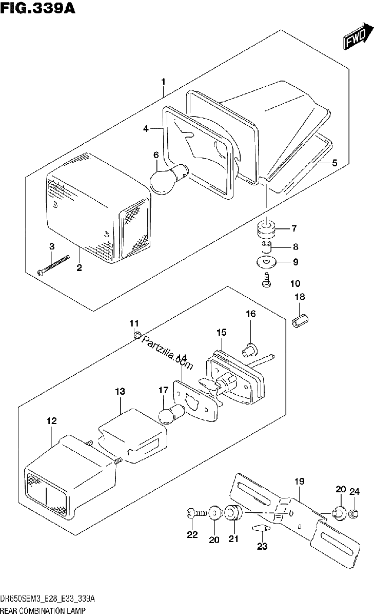 Diagrama de REAR COMBINATION LAMP