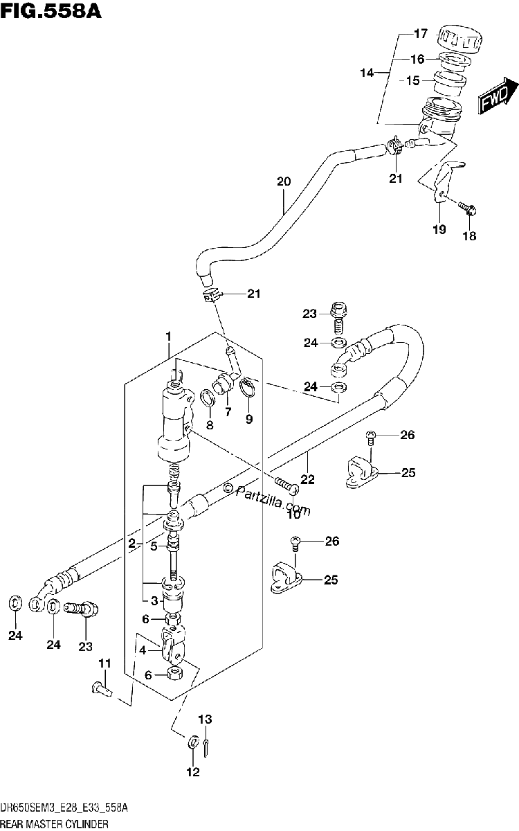 Diagrama de REAR MASTER CYLINDER