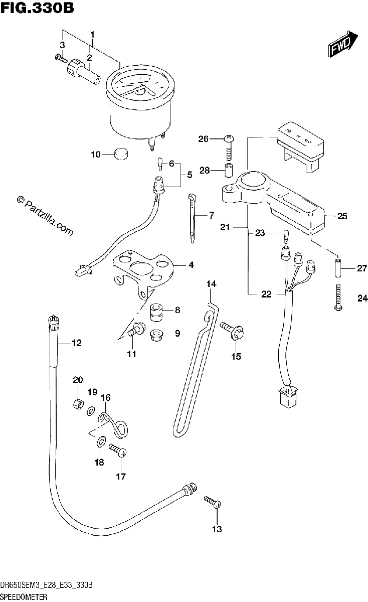 Diagrama de SPEEDOMETER E28