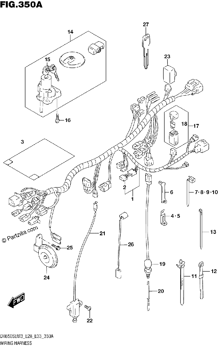 Diagrama de WIRING HARNESS