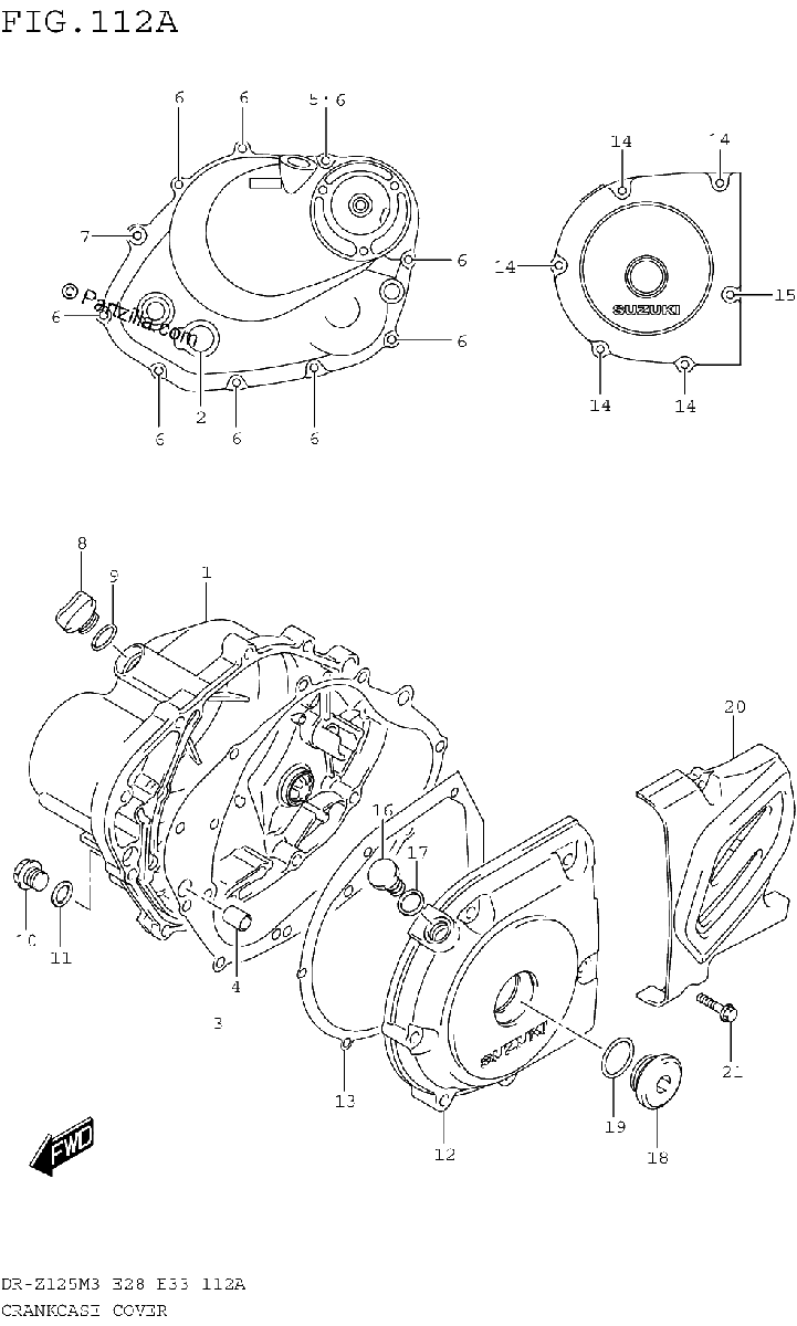 Diagrama de CRANKCASE COVER
