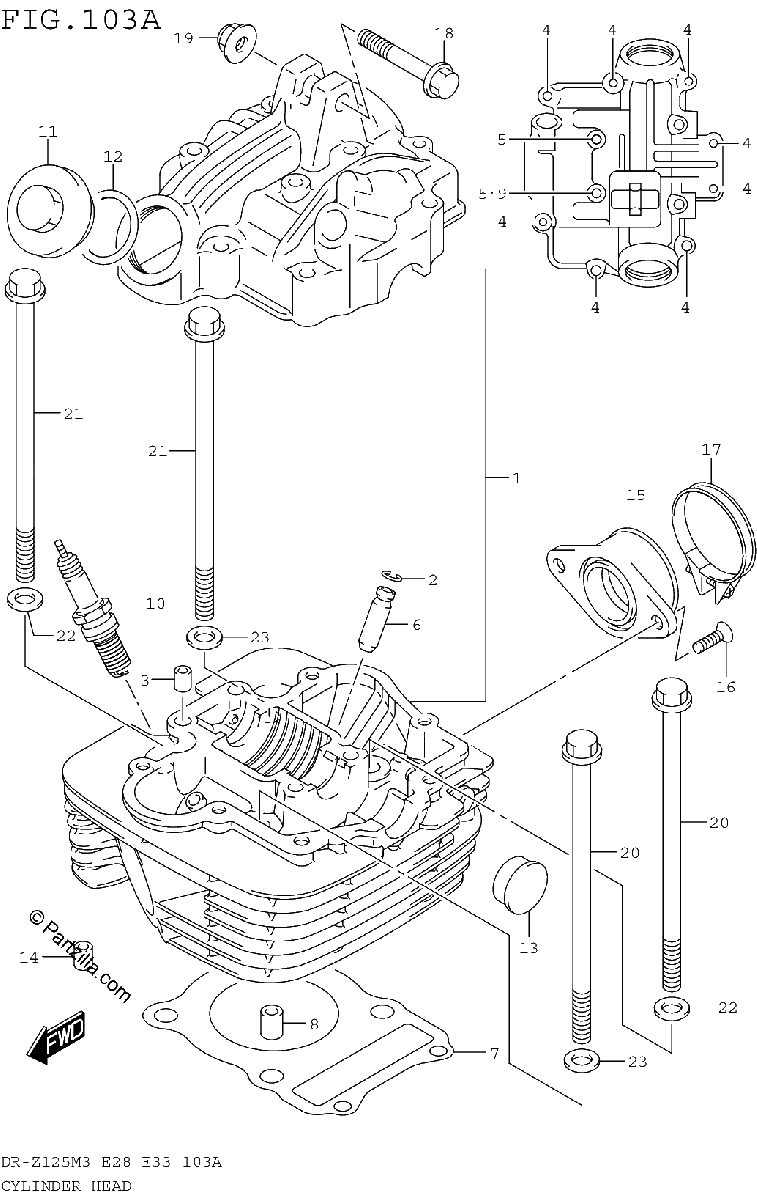 Diagrama de CYLINDER HEAD