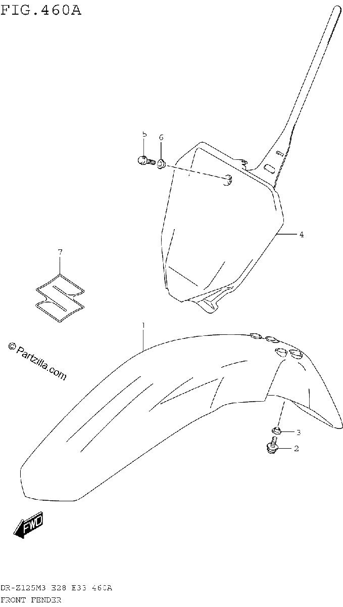 Diagrama de FRONT FENDER
