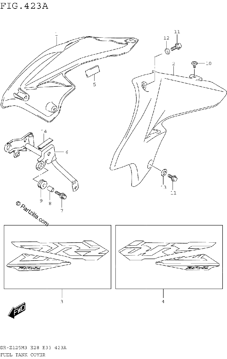 Diagrama de FUEL TANK COVER