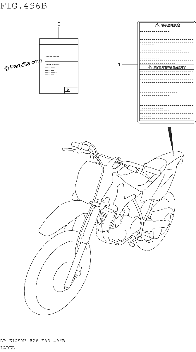 Diagrama de LABEL DR Z125LM3E28