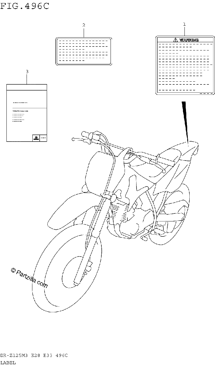 Diagrama de LABEL DR Z125LM3E33