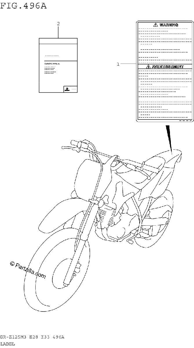 Diagrama de LABEL DR Z125M3E28