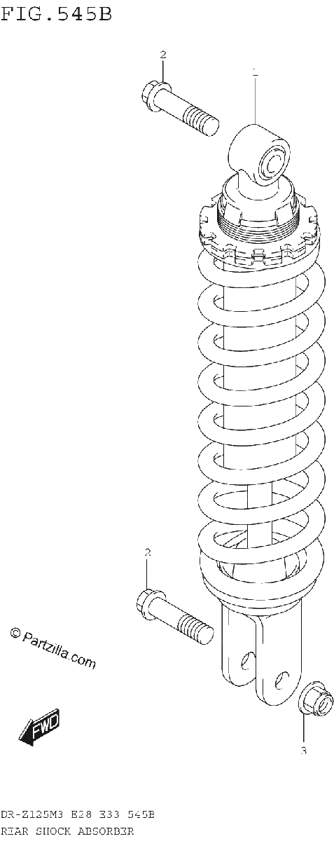 Diagrama de REAR SHOCK ABSORBER DR Z125LM3E28