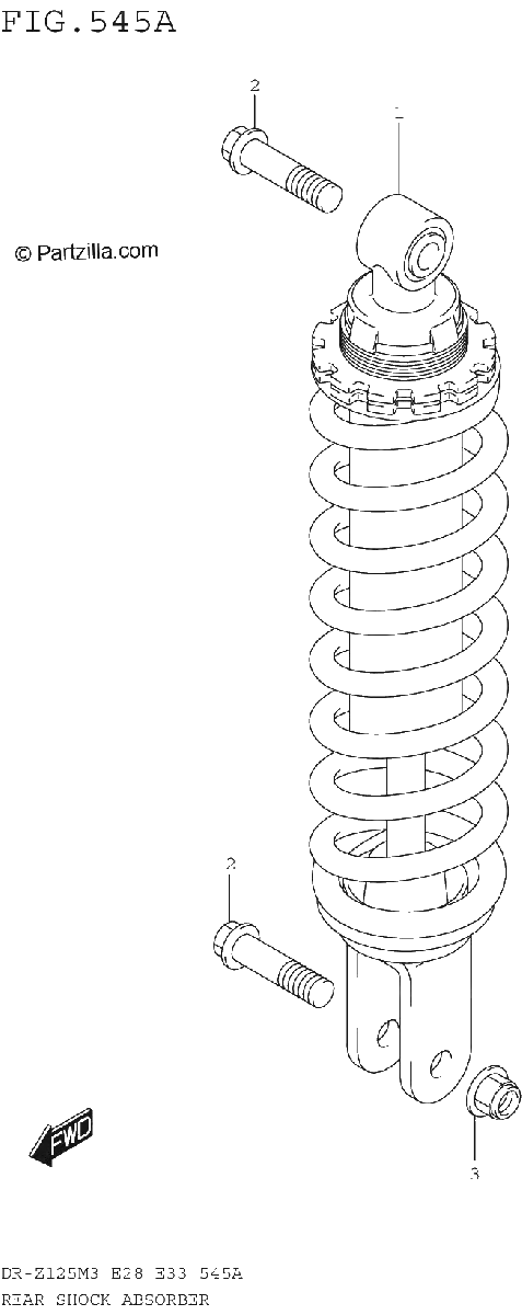 Diagrama de REAR SHOCK ABSORBER DR Z125M3E28