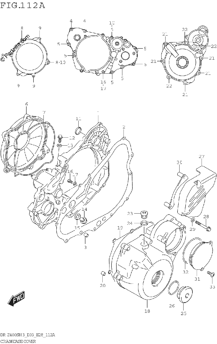 Diagrama de CRANKCASE COVER