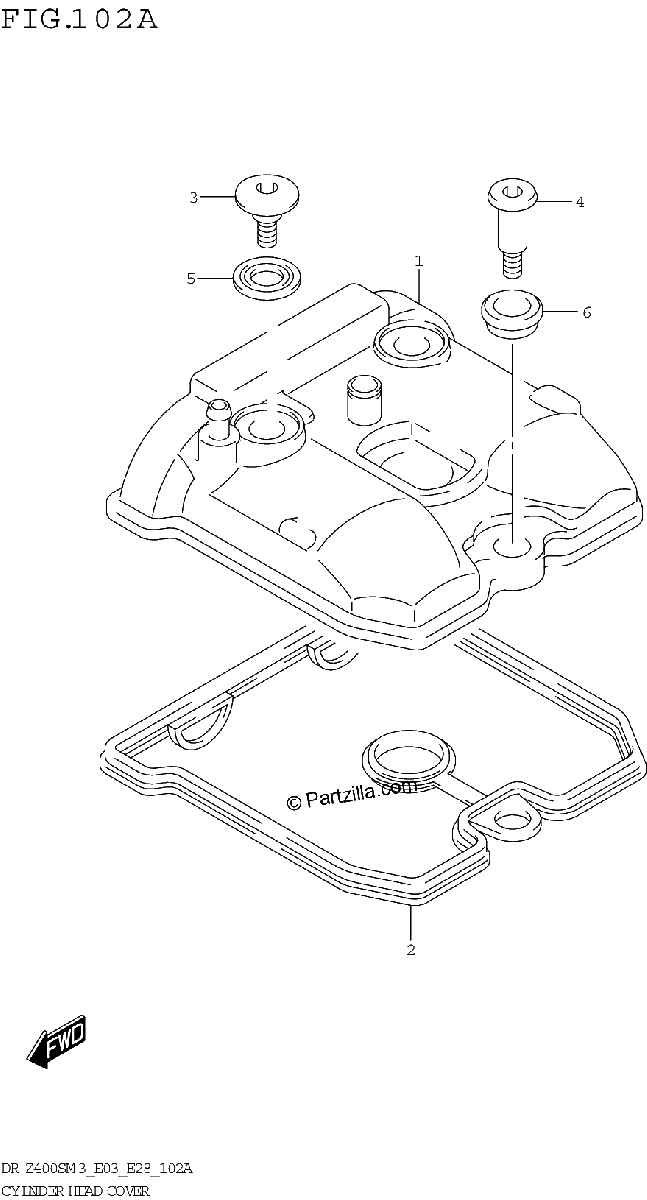 Diagrama de CYLINDER HEAD COVER