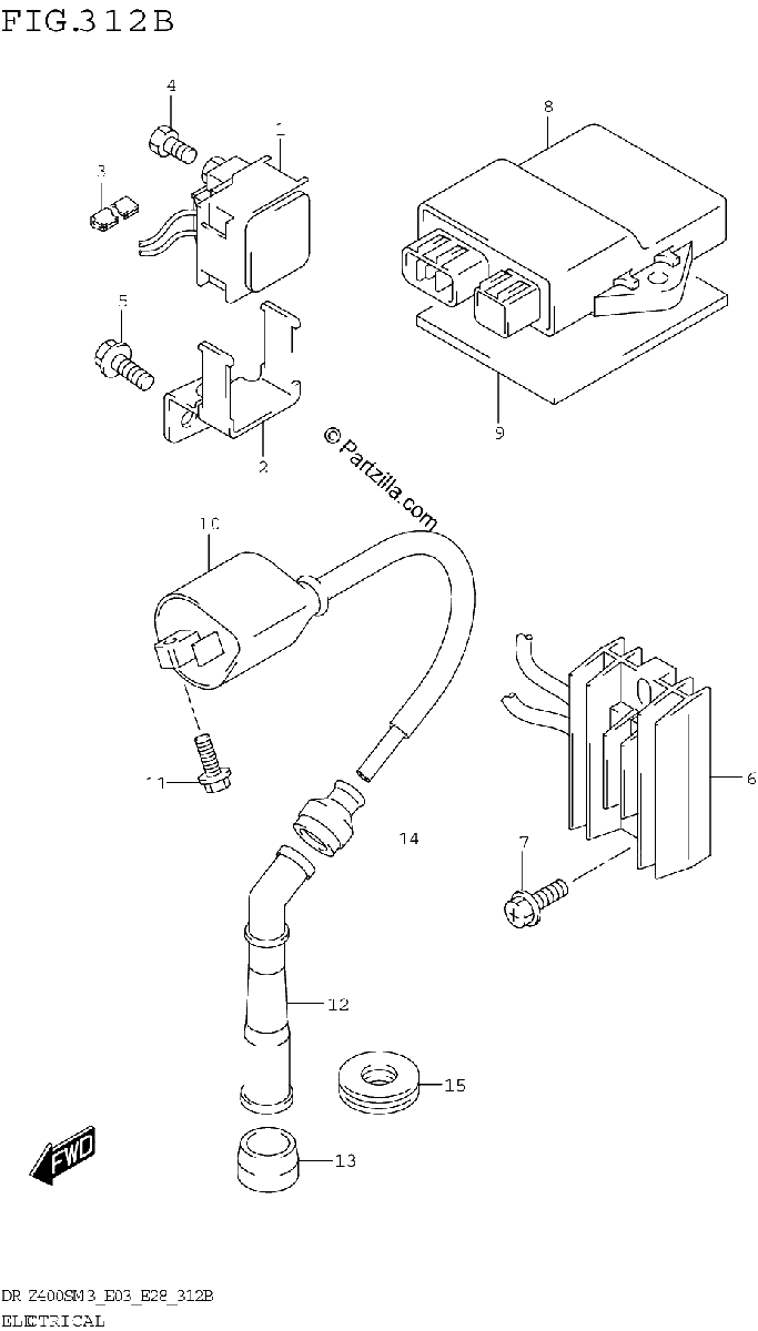 Diagrama de ELECTRICAL DR Z400SM3 E28