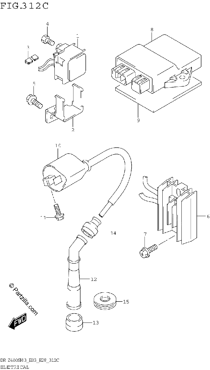 Diagrama de ELECTRICAL DR Z400SM3 E33