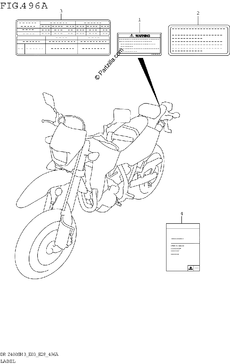 Diagrama de LABEL DR Z400SM3 E03