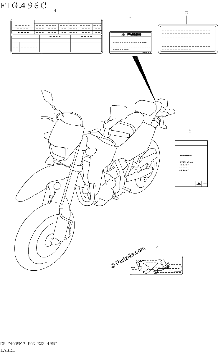 Diagrama de LABEL DR Z400SM3 E33