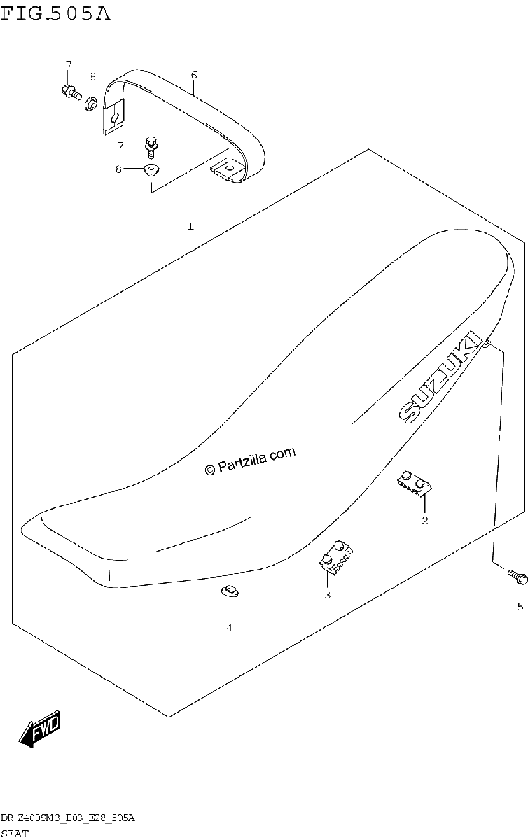 Diagrama de SEAT DR Z400SM3 E03