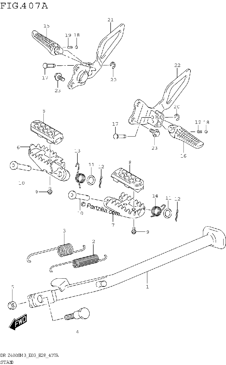 Diagrama de STAND DR Z400SM3 E03