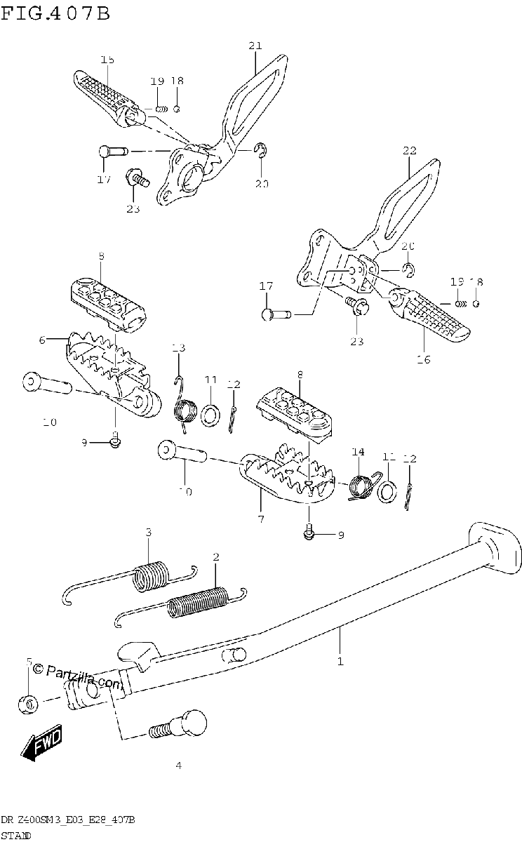 Diagrama de STAND DR Z400SM3 E28