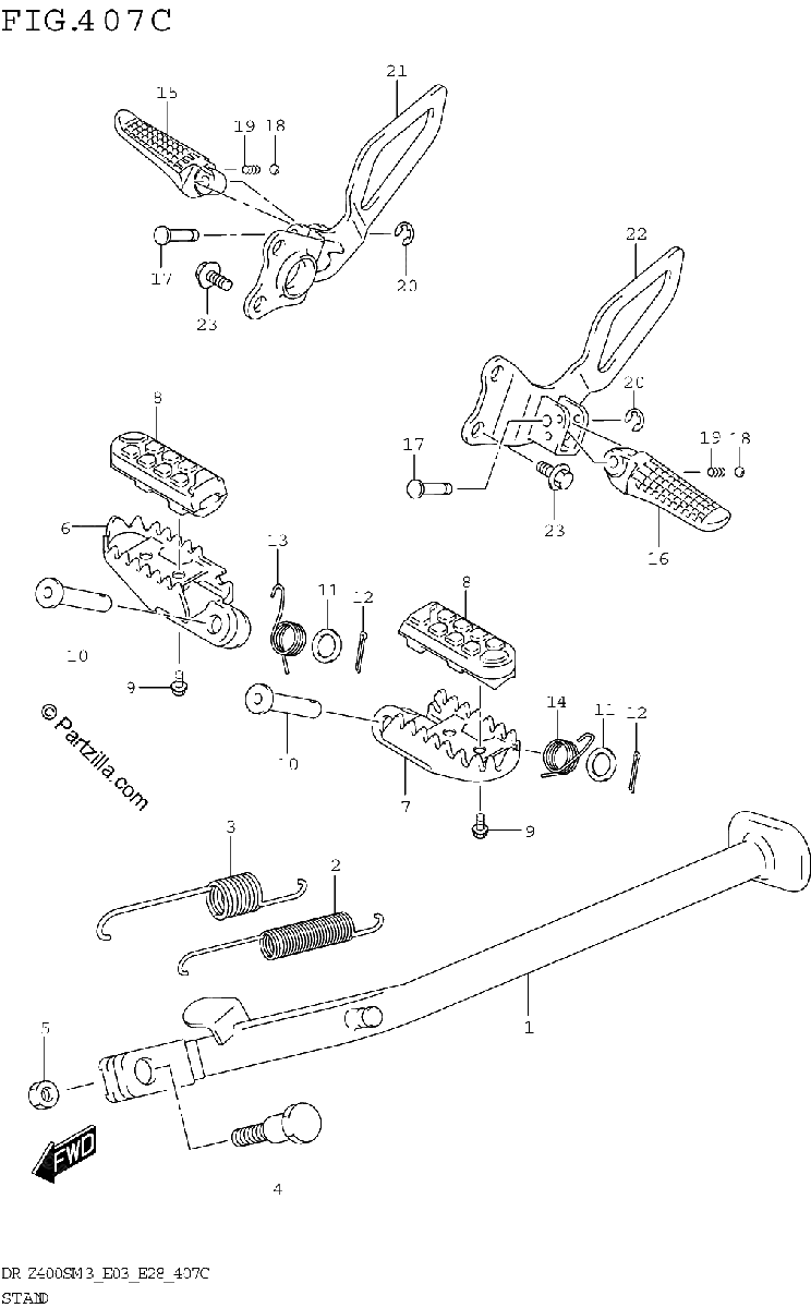 Diagrama de STAND DR Z400SM3 E33