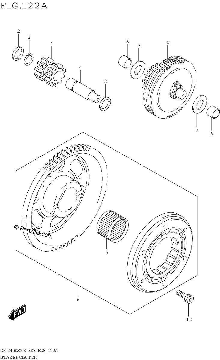Diagrama de STARTER CLUTCH