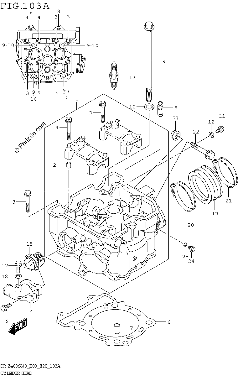 Diagrama de CYLINDER HEAD
