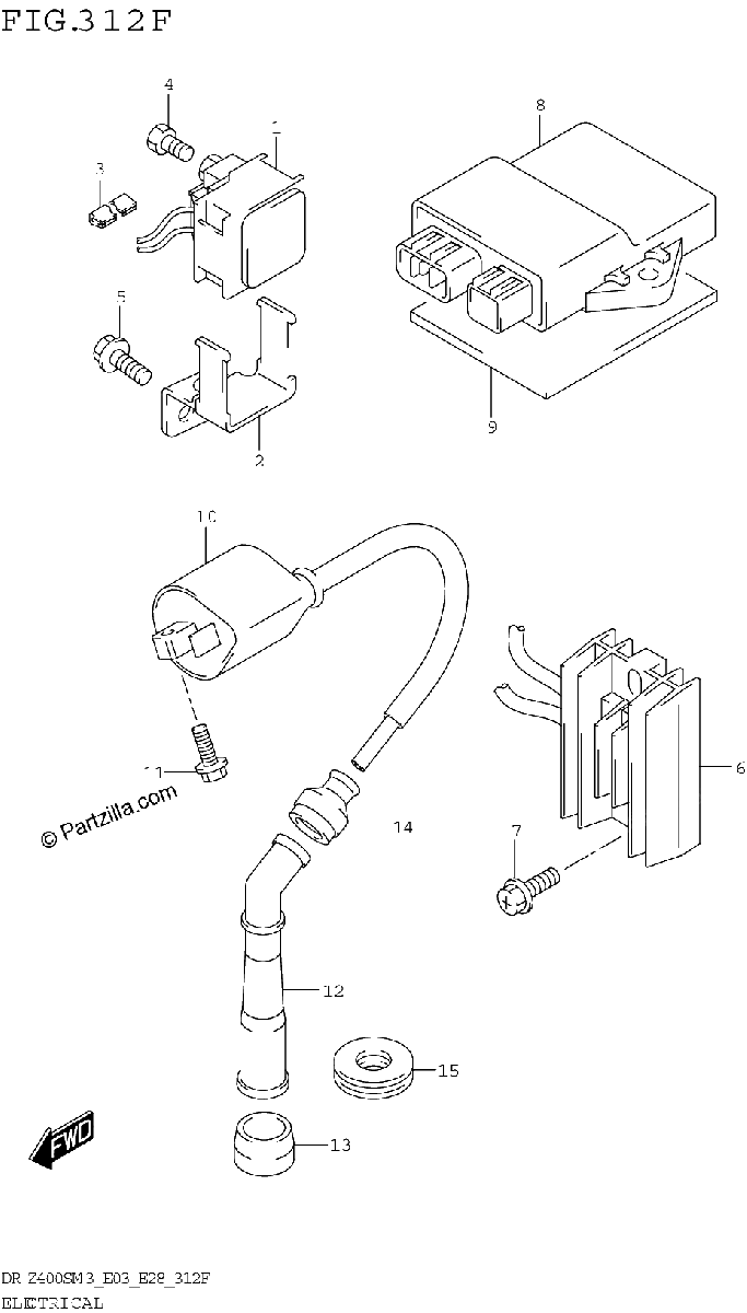 Diagrama de ELECTRICAL DR Z400SMM3 E33