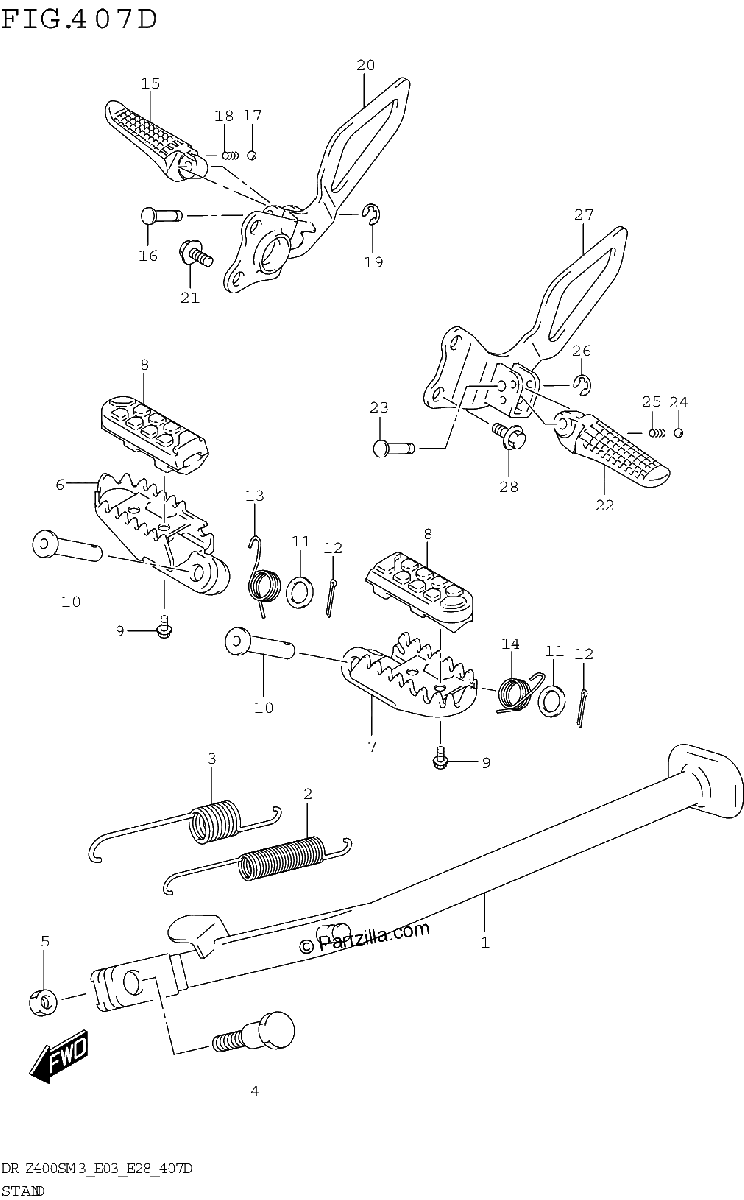 Diagrama de STAND DR Z400SMM3 E03
