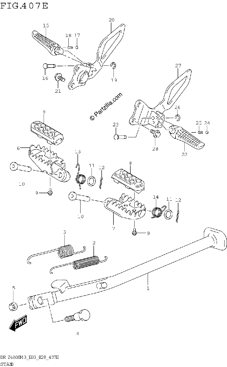 Diagrama de STAND DR Z400SMM3 E28