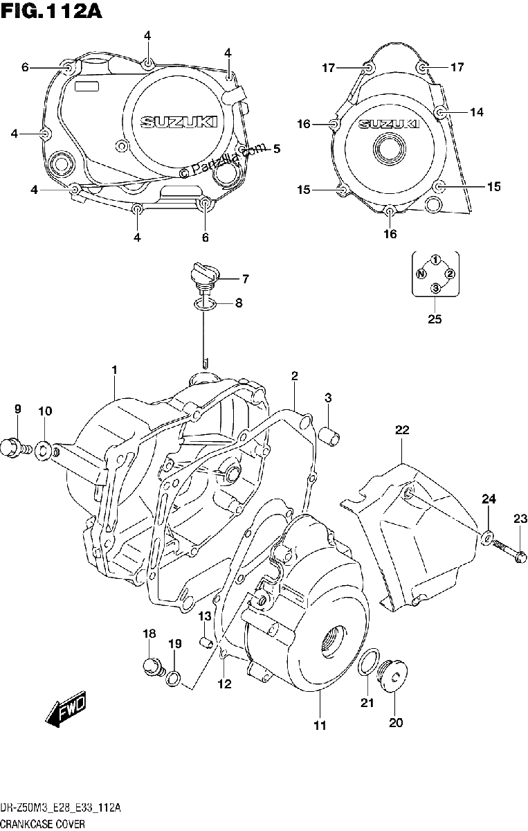 Diagrama de CRANKCASE COVER