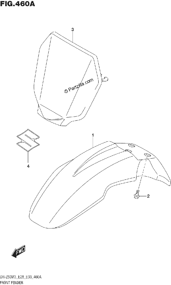 Diagrama de FRONT FENDER