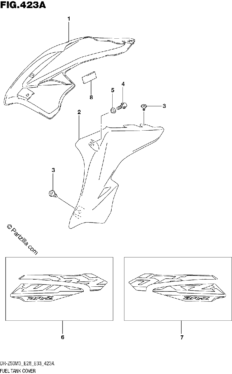 Diagrama de FUEL TANK COVER